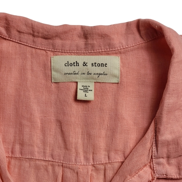 Cloth & Stone Linen Tie Waist Blouse - Picture 4 of 8